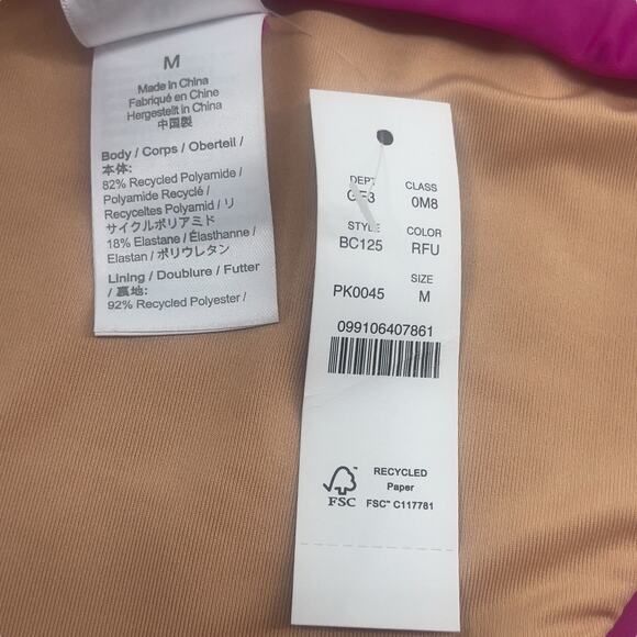 J Crew‎ Curved Waist Bikini Bottom Fuchsia Cheeky Size Medium BC125 New - Picture 4 of 5